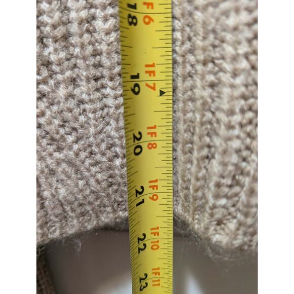 NEW! A.N.A. Womens Beige Oatmeal Marled Cable Knit V-Neck Sweater Size S - Picture 7 of 8
